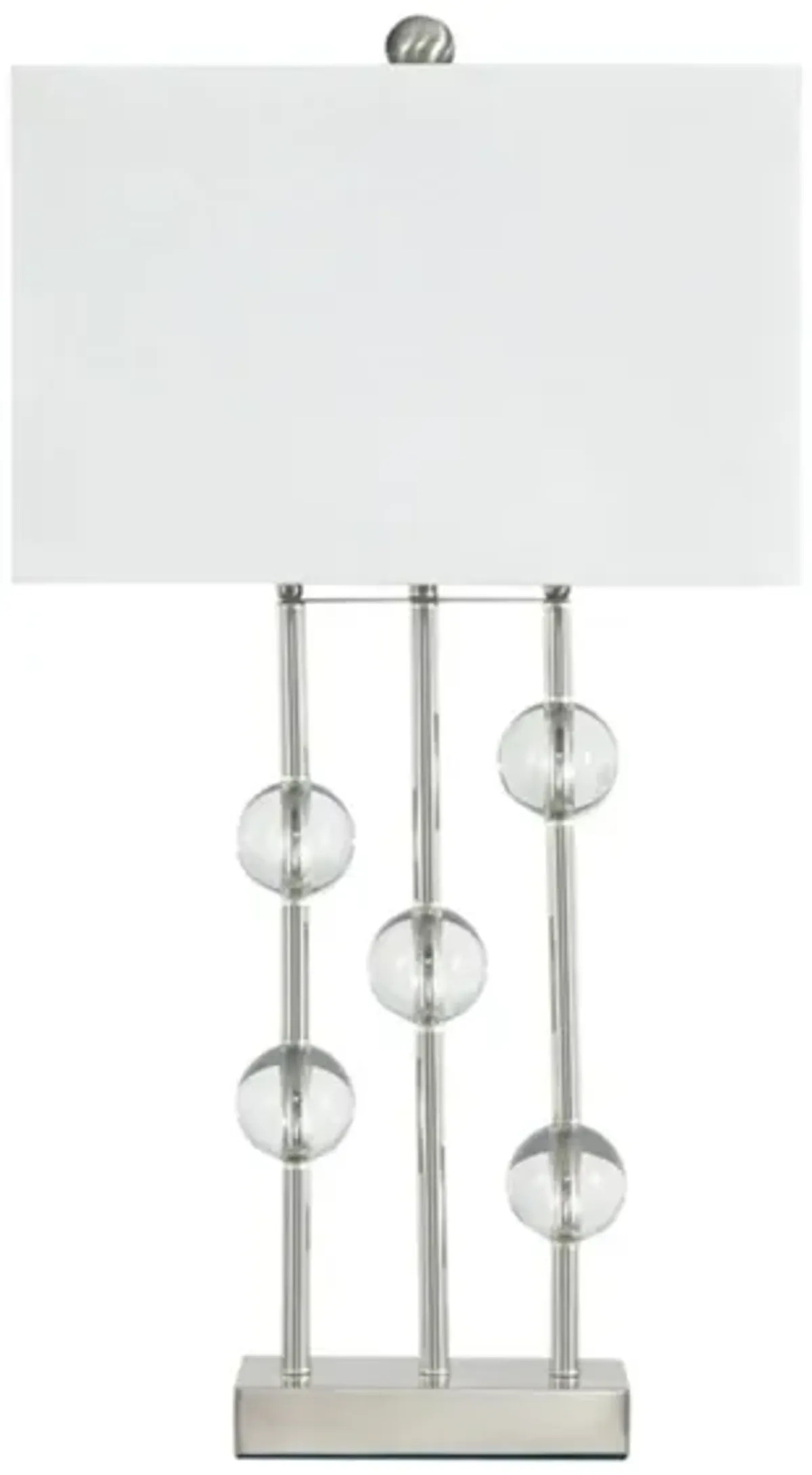 Jaala Metal Table Lamp in Clear/Silver Finish by Ashley Express