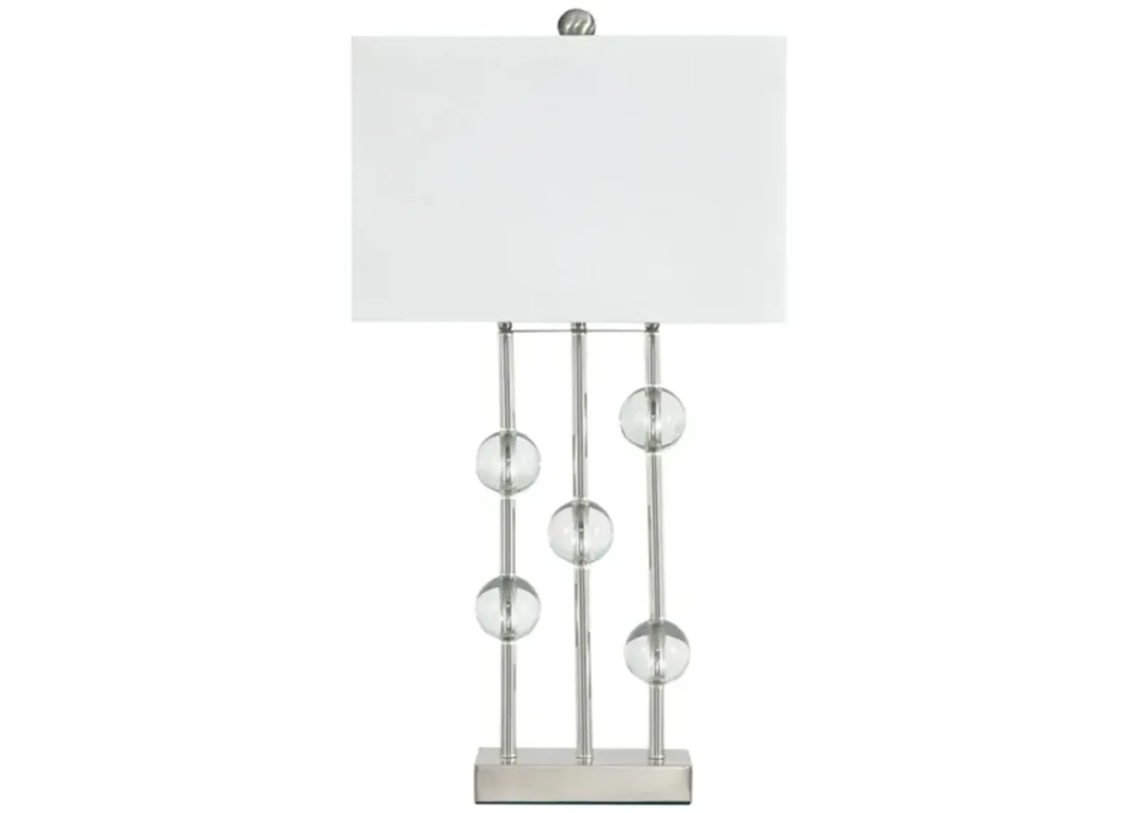 Jaala Metal Table Lamp in Clear/Silver Finish by Ashley Express