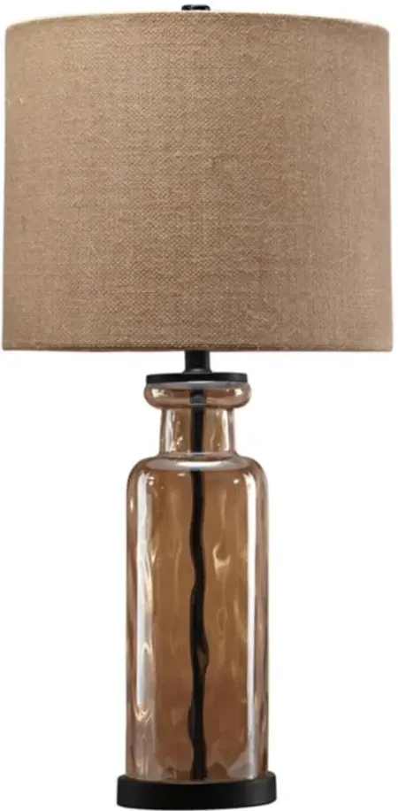 Laurentia Glass Table Lamp in Champagne by Ashley Express