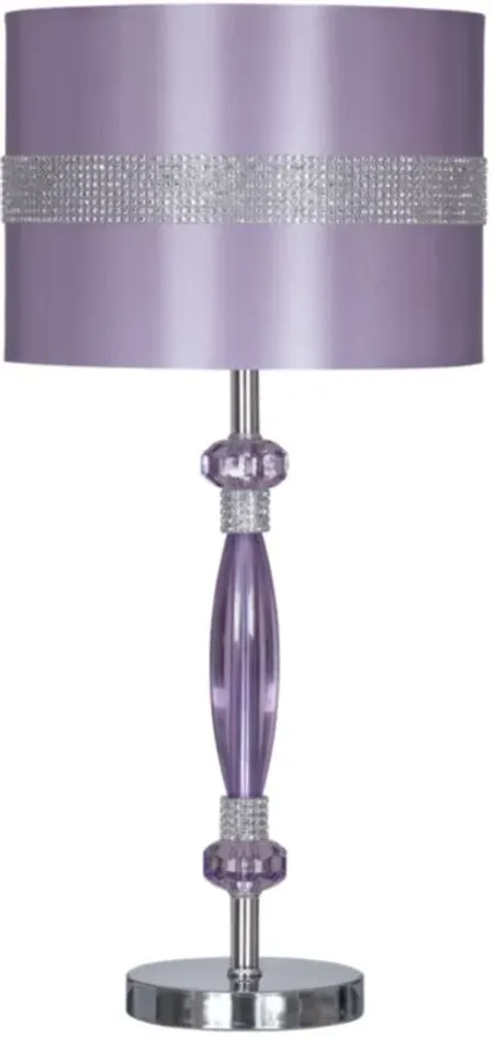 Nyssa Metal Table Lamp in Purple by Ashley Express