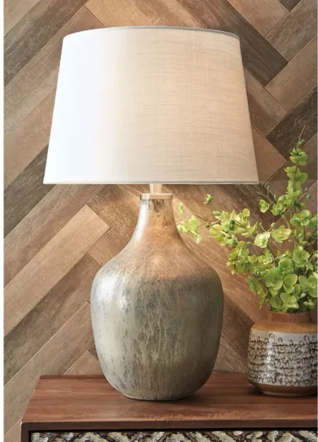 Mari Table Lamp in Gray/Gold Finish by Ashley Express