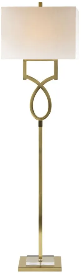 Eicher Floor Lamp in Gold, White by Surya