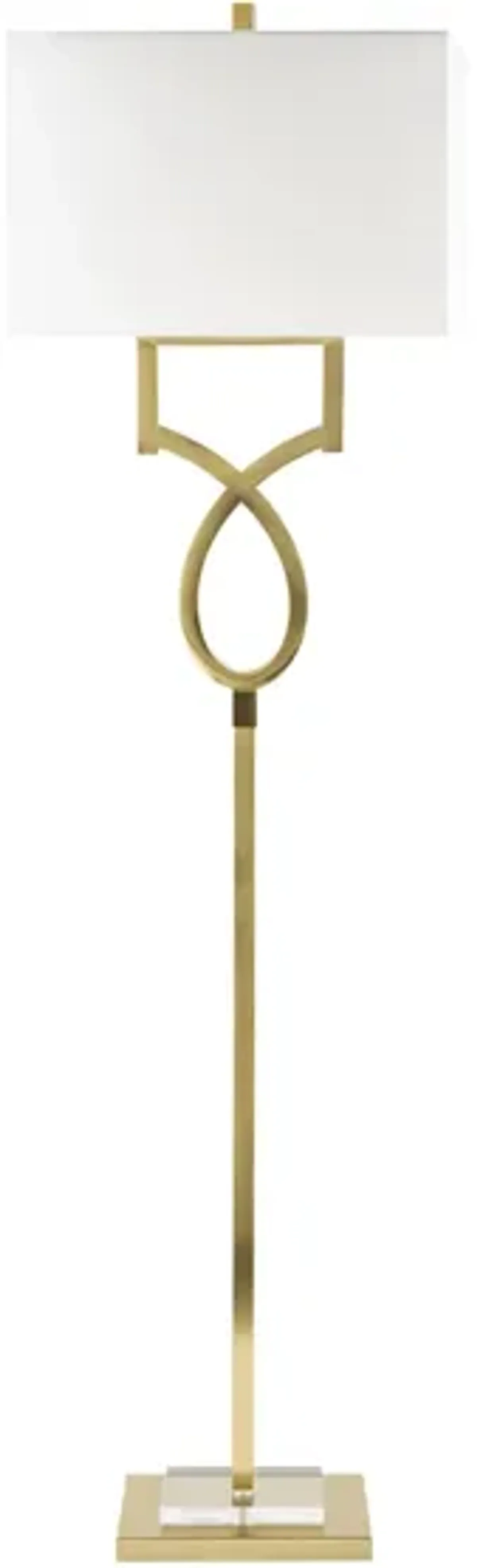 Eicher Floor Lamp in Gold, White by Surya