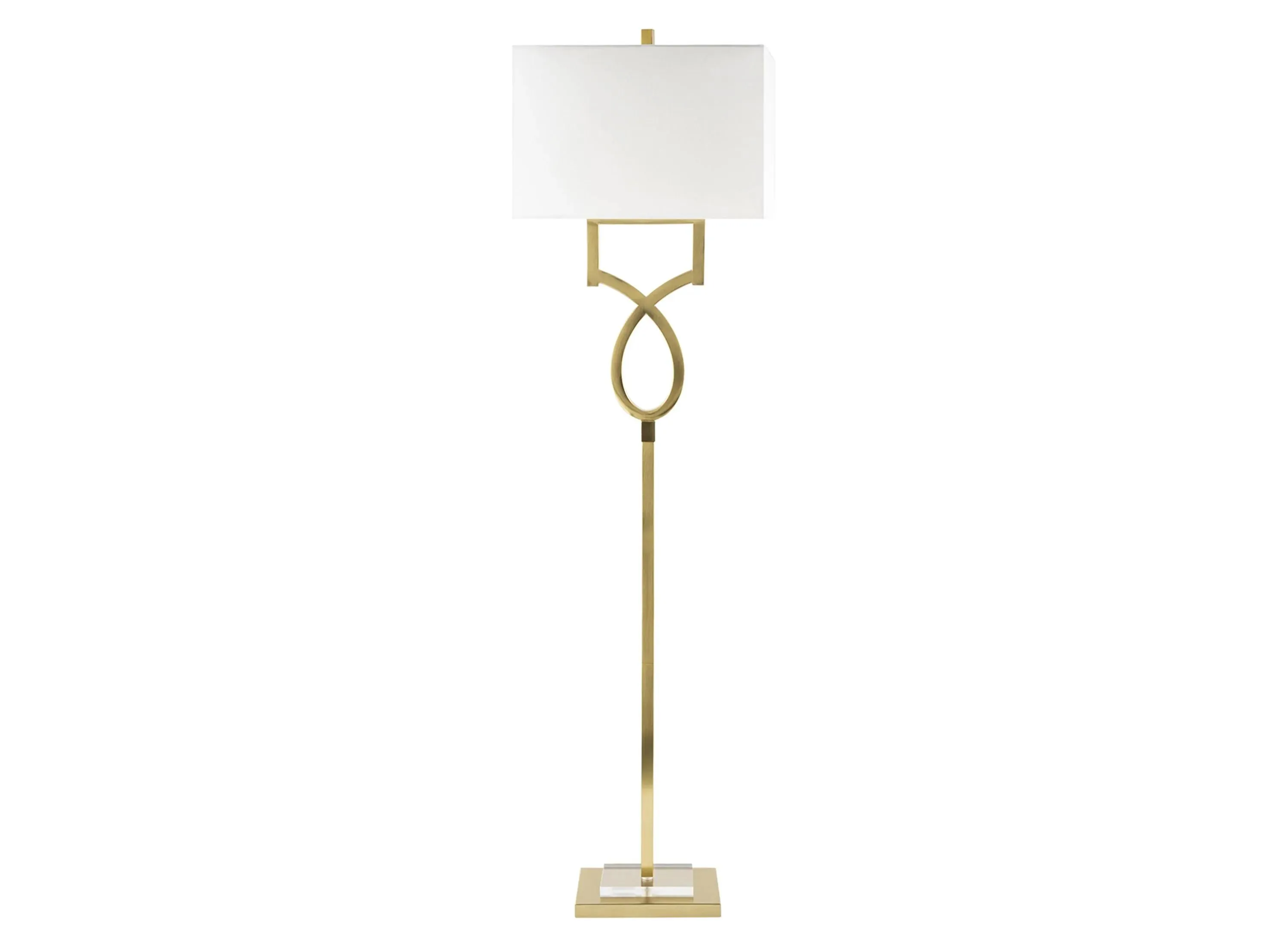 Eicher Floor Lamp in Gold, White by Surya