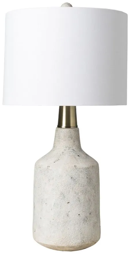 Phoenix Table Lamp in White by Surya