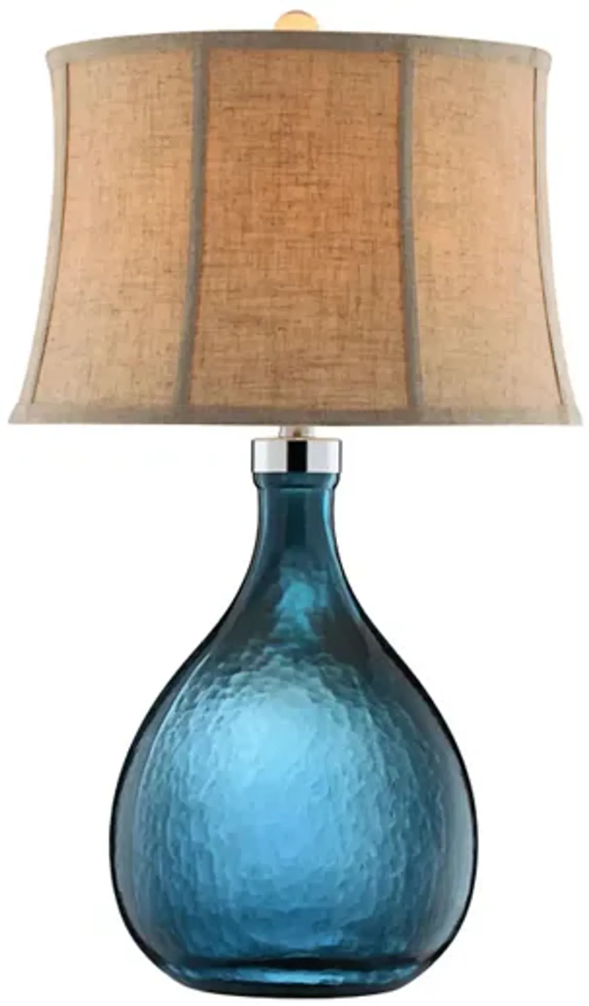 Ariga Glass Table Lamp in Art Glass Blue by Simon Blake Interiors