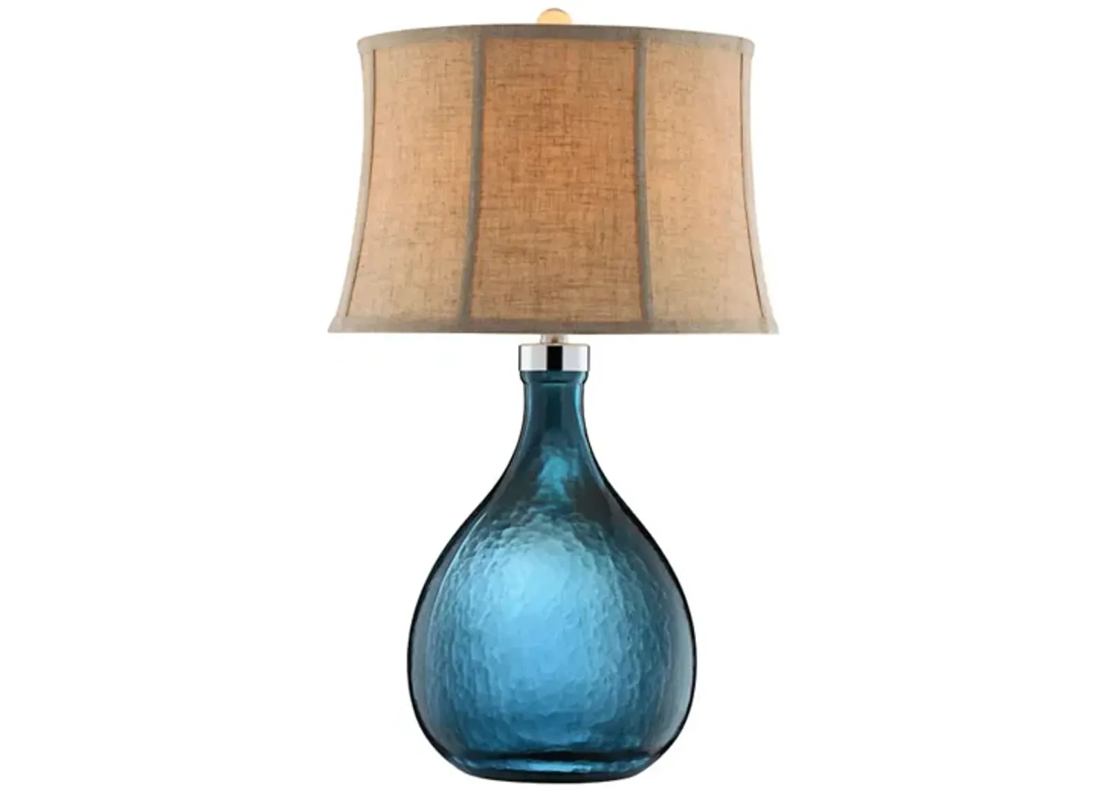 Ariga Glass Table Lamp in Art Glass Blue by Simon Blake Interiors