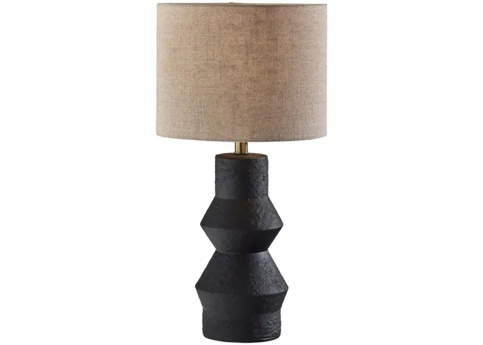 Noelle Table Lamp in Black Textured Ceramic by Adesso Inc