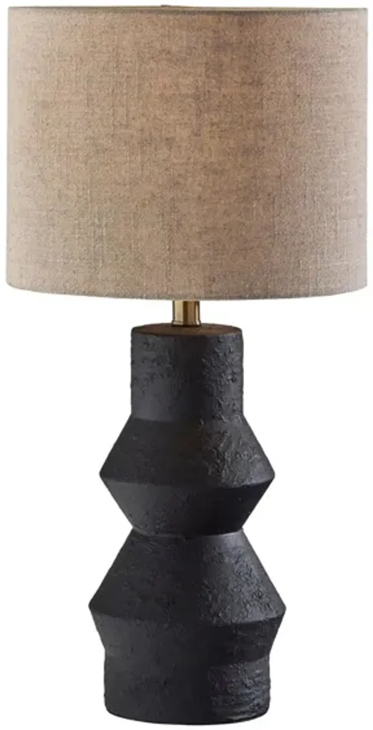 Noelle Table Lamp in Black Textured Ceramic by Adesso Inc