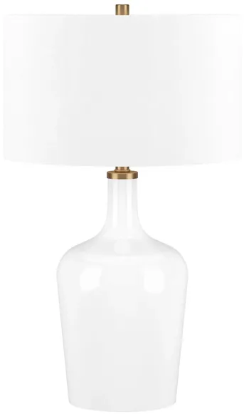 Sebago Table Lamp in White by Hudson & Canal