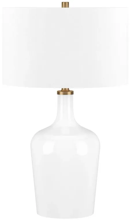 Sebago Table Lamp in White by Hudson & Canal