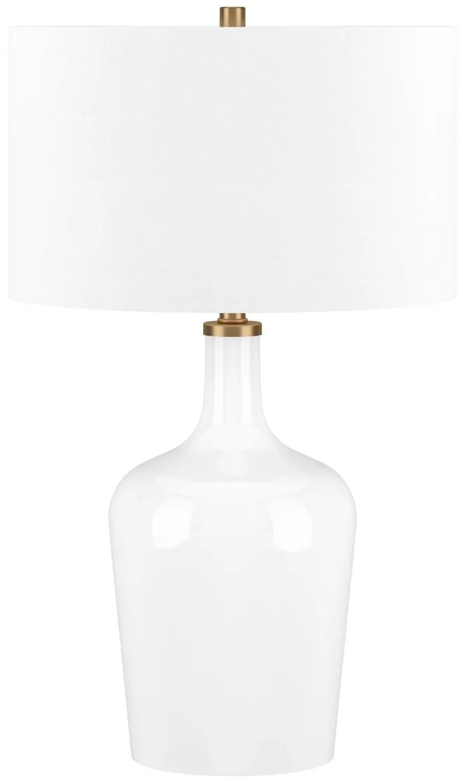Sebago Table Lamp in White by Hudson & Canal