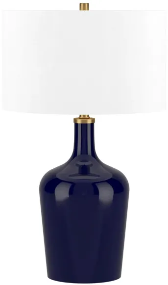 Sebago Table Lamp in Navy Blue by Hudson & Canal