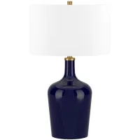 Sebago Table Lamp in Navy Blue by Hudson & Canal