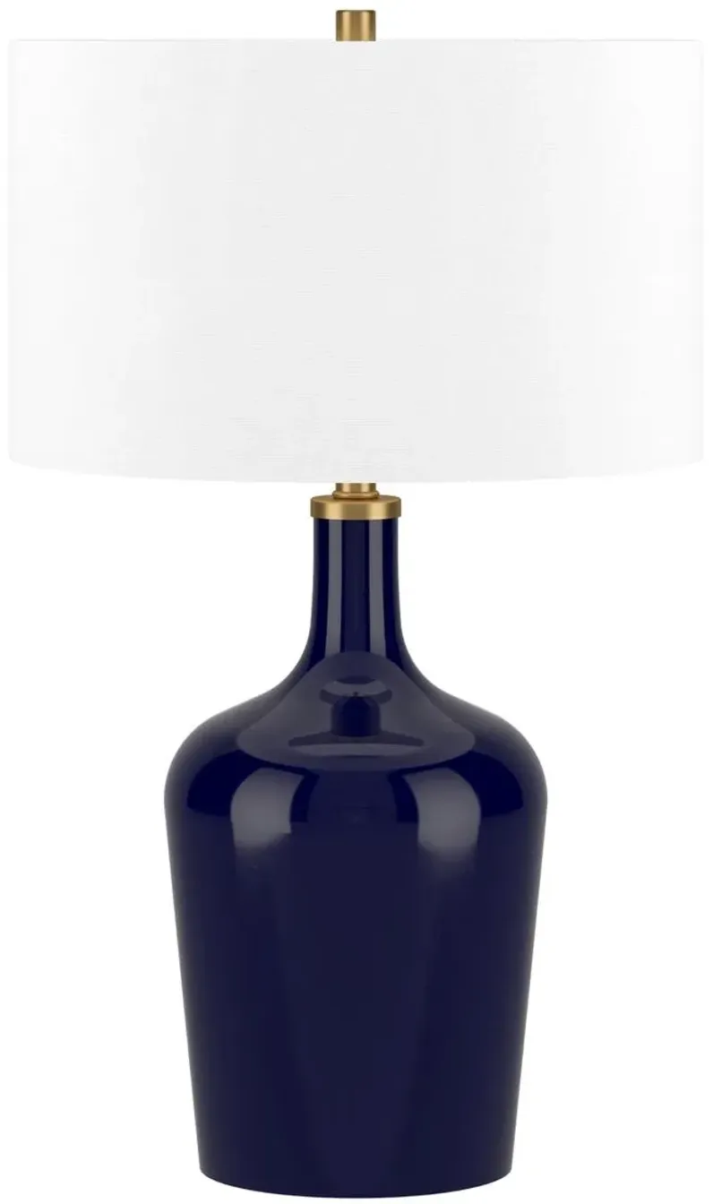 Sebago Table Lamp in Navy Blue by Hudson & Canal