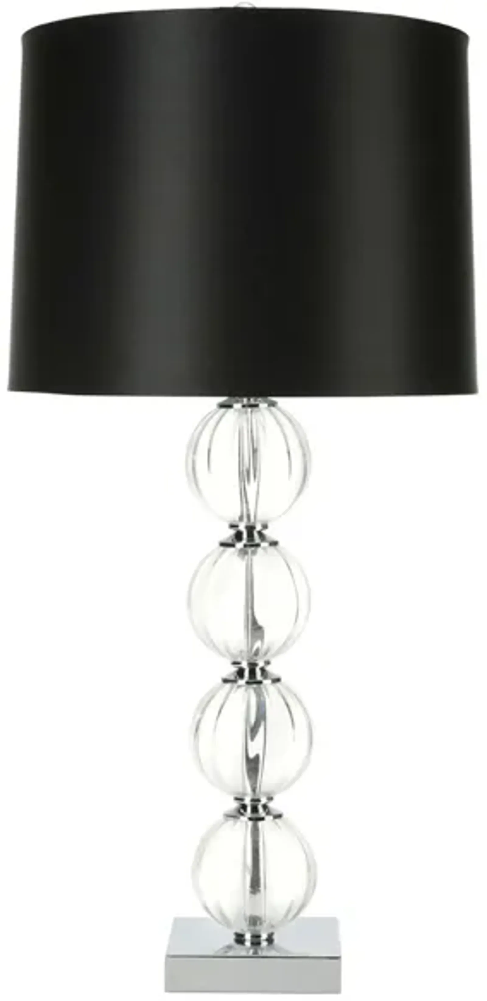 Sonja Black Crystal Glass Globe Lamp