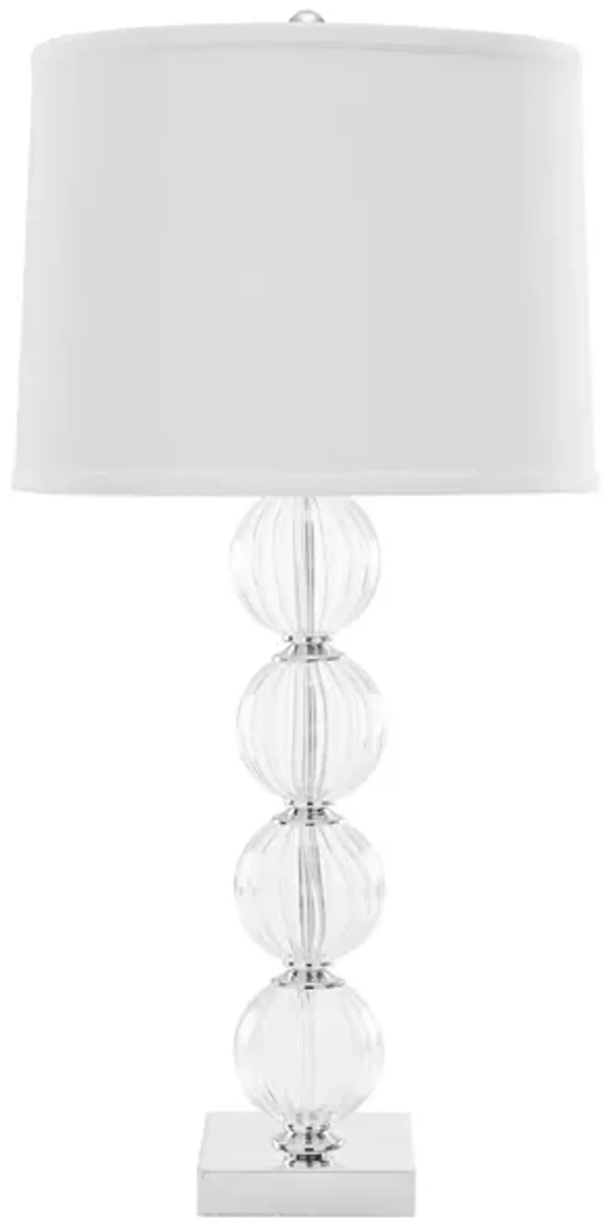 Sonja White Crystal Glass Globe Lamp