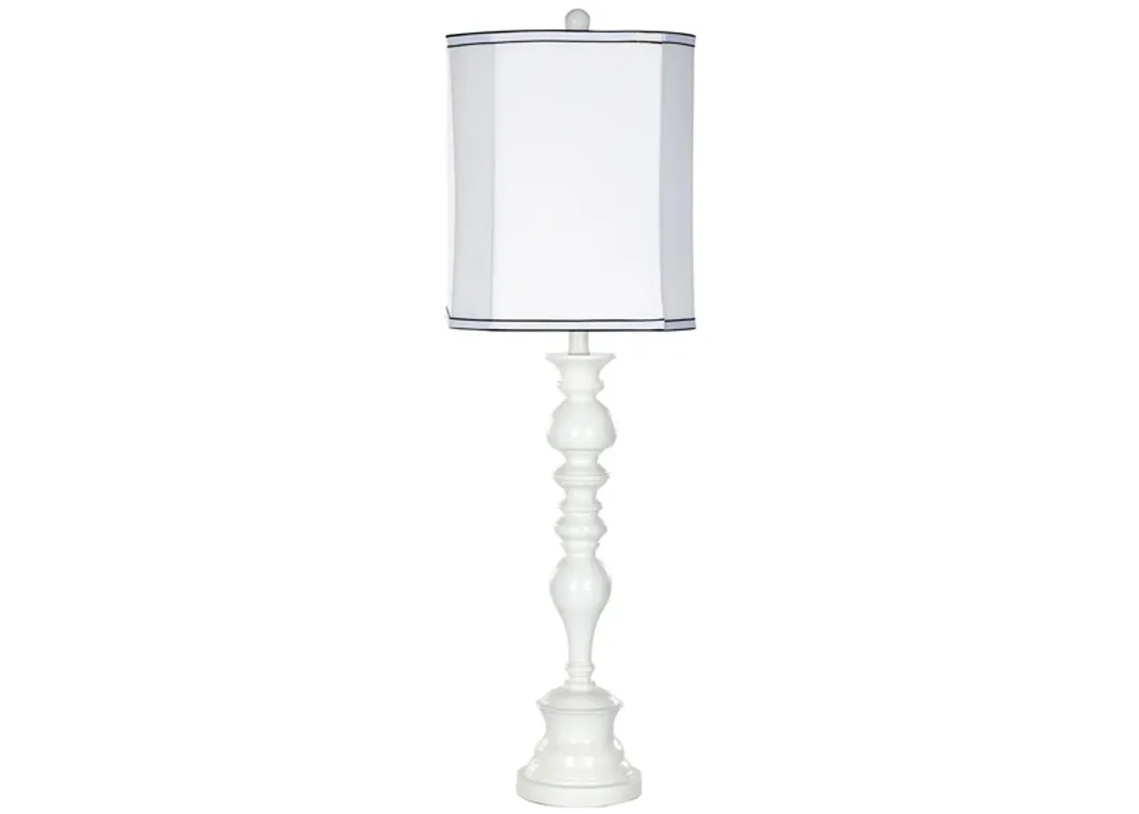 Remi Candlestick Lamp in White by Safavieh