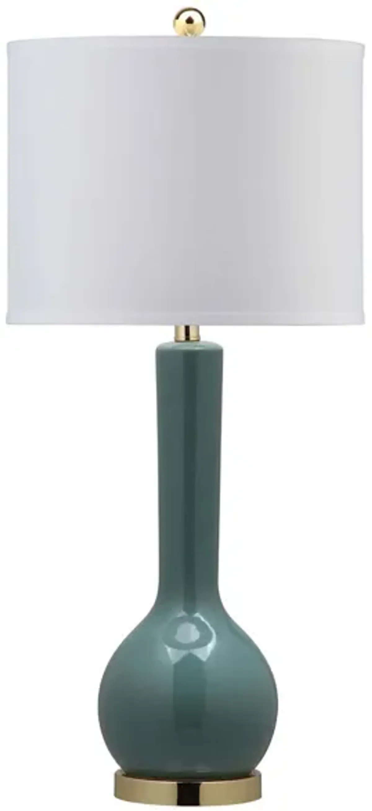 Odette Long Neck Ceramic Table Lamp in Blue by Safavieh