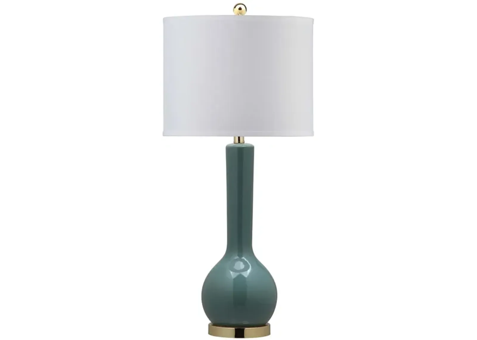 Odette Long Neck Ceramic Table Lamp in Blue by Safavieh