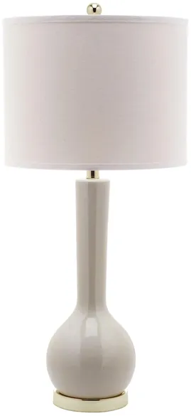 Odette Long Neck Ceramic Table Lamp in Gray by Safavieh