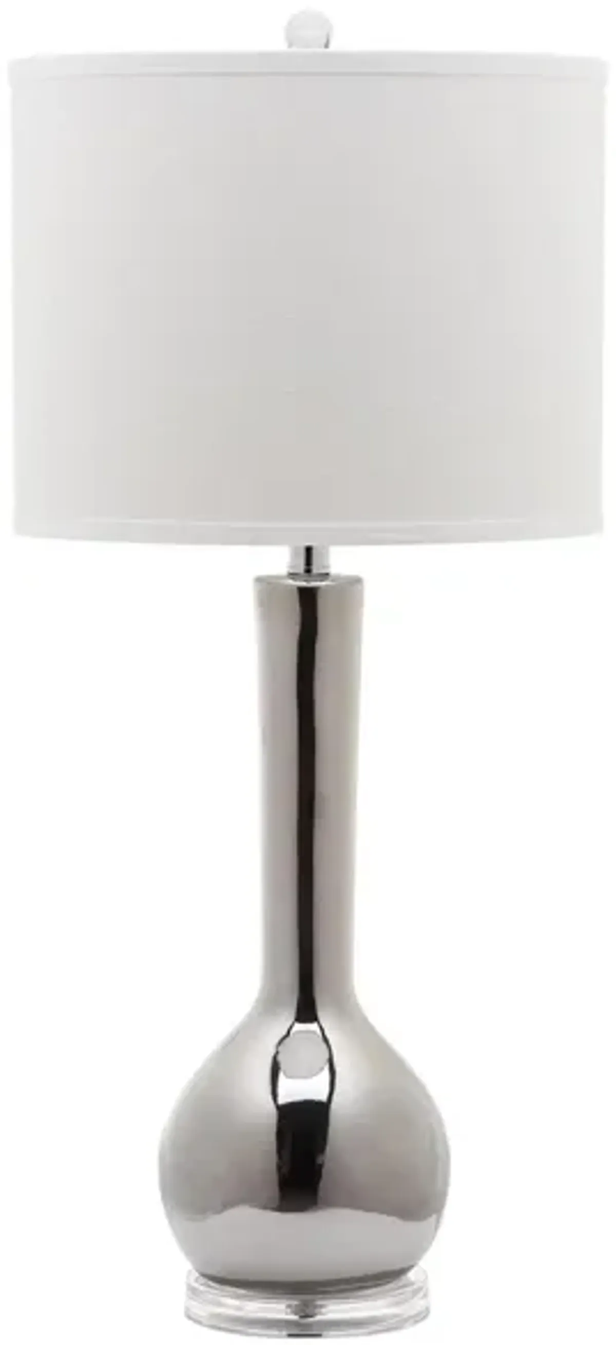 Odette Long Neck Ceramic Table Lamp in Silver by Safavieh