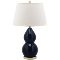 Maud Long Neck Ceramic Table Lamp in Navy by Safavieh