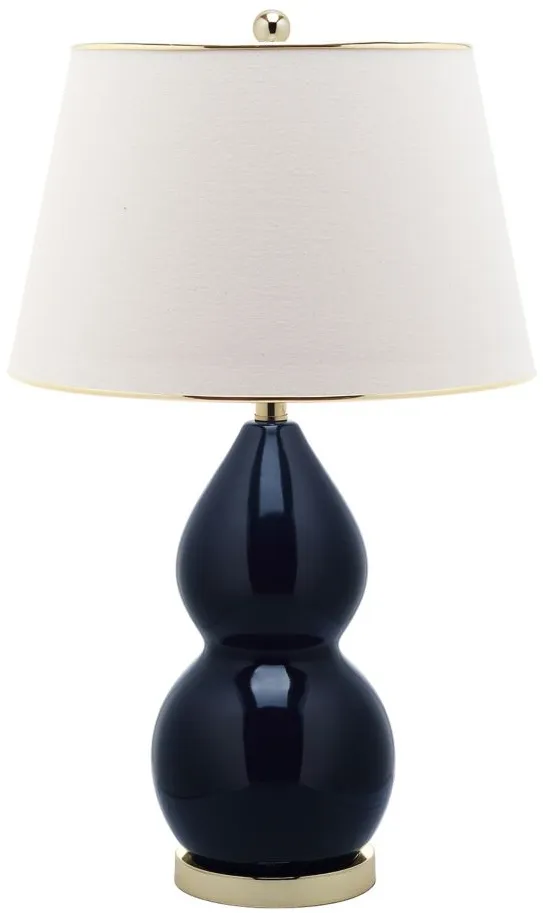 Maud Long Neck Ceramic Table Lamp in Navy by Safavieh