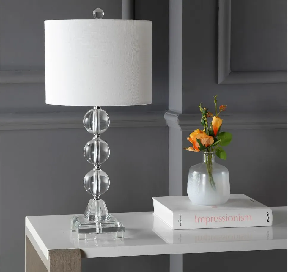 Olympia Crystal Table Lamp in Clear by Safavieh