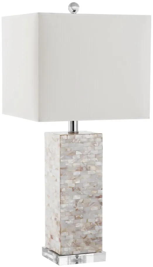 Portland Shell Table Lamp in Off-White by Safavieh