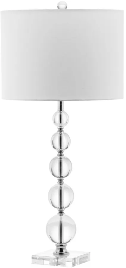 Kingship Stacked Crystal Ball Lamp in Clear by Safavieh