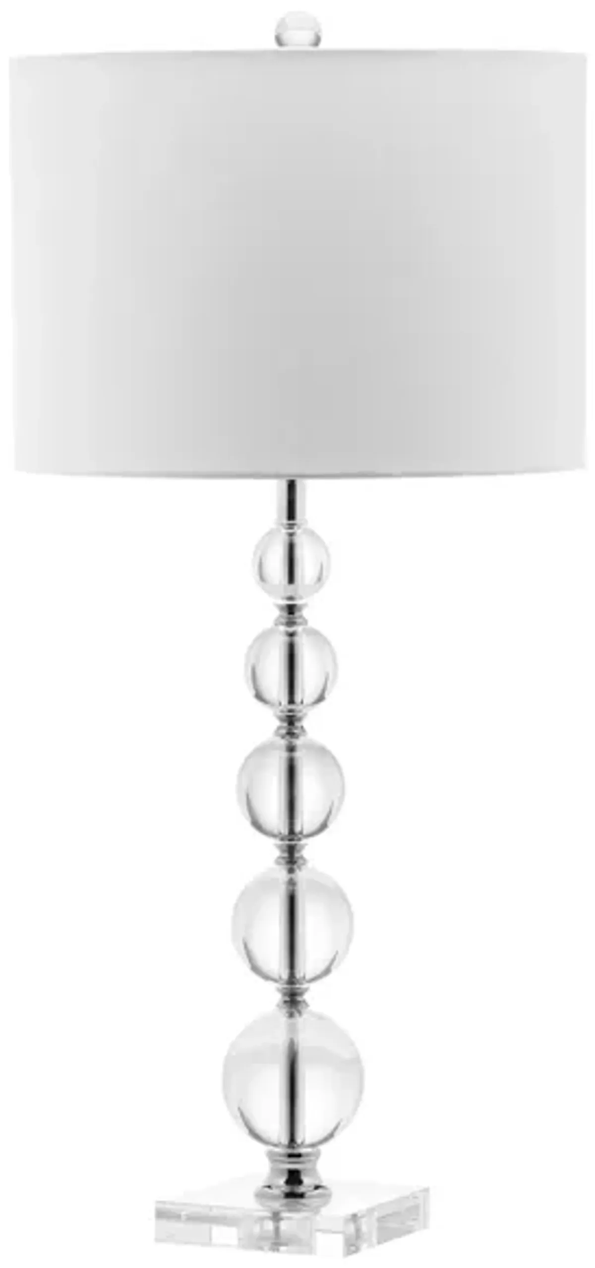 Kingship Stacked Crystal Ball Lamp in Clear by Safavieh