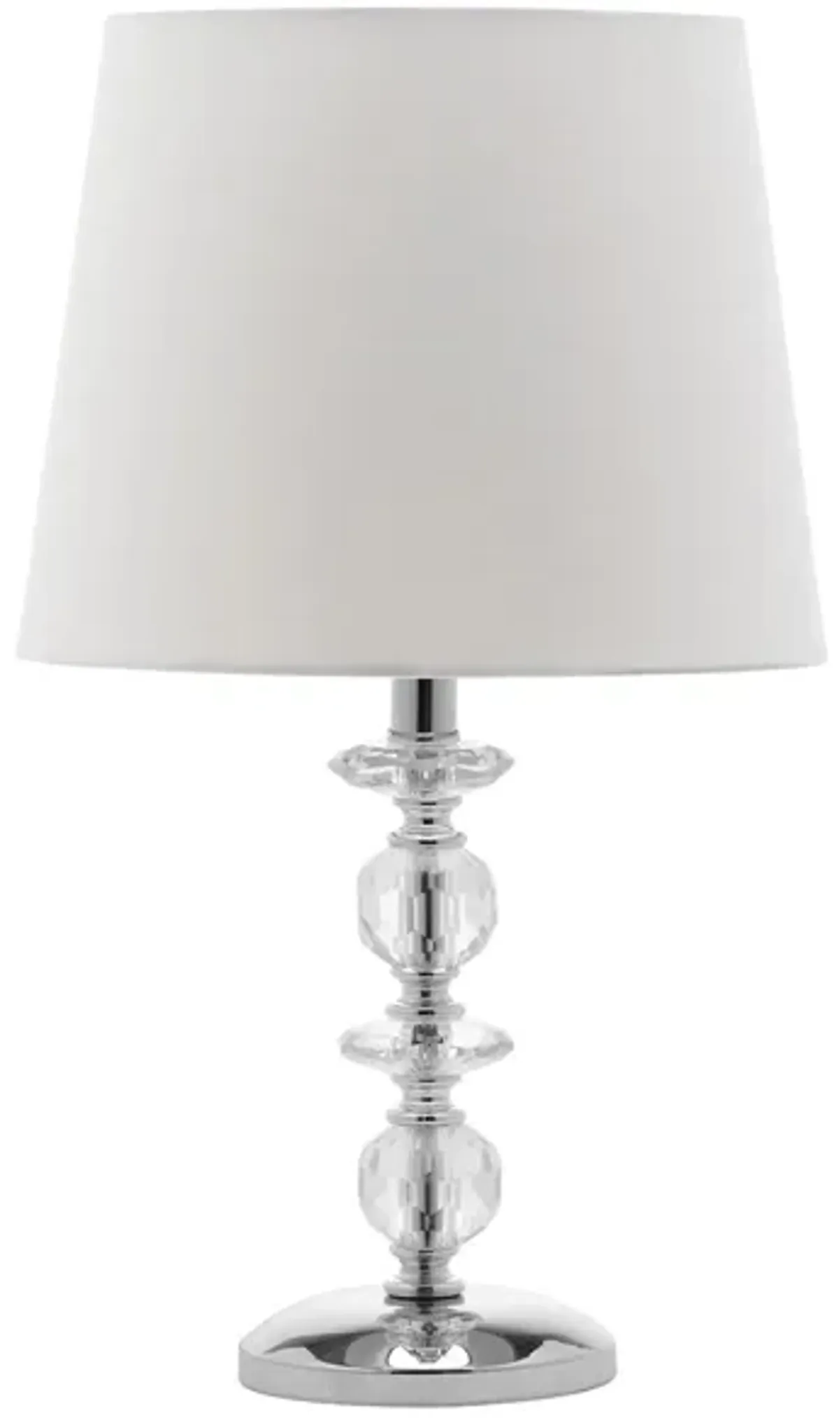 Port Stacked Crystal Dark Grey Lamp in Clear by Safavieh