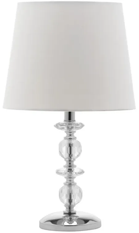 Port Stacked Crystal Dark Grey Lamp in Clear by Safavieh
