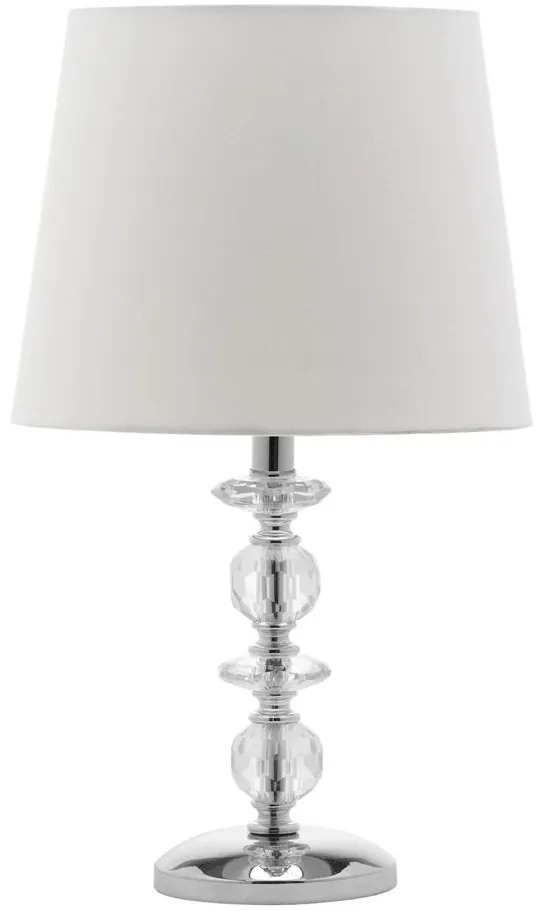 Port Stacked Crystal Dark Grey Lamp in Clear by Safavieh
