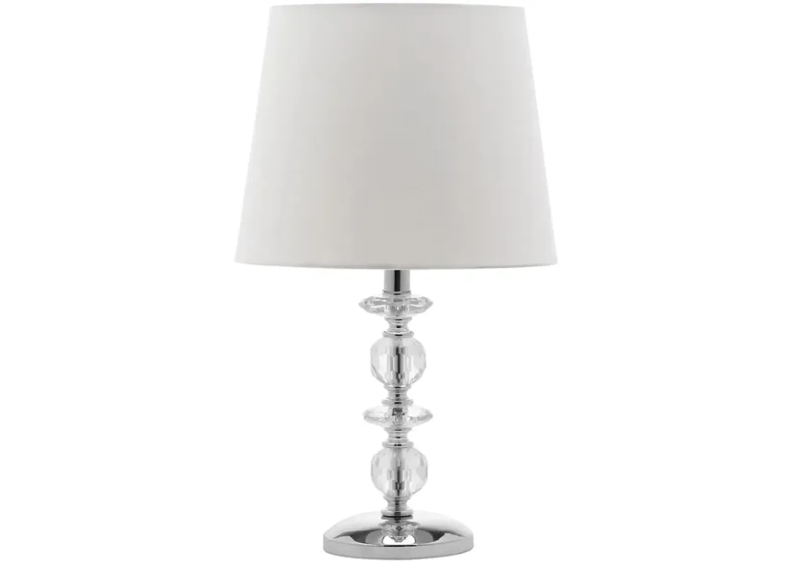 Port Stacked Crystal Dark Grey Lamp in Clear by Safavieh