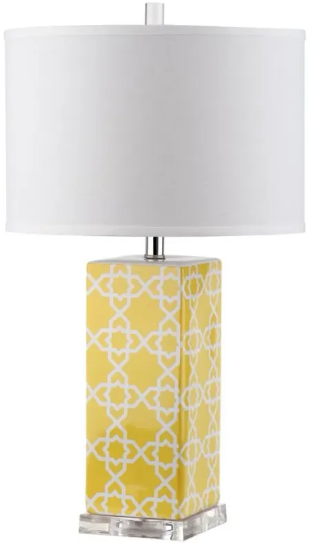 Wayne Table Lamp in Yellow by Safavieh