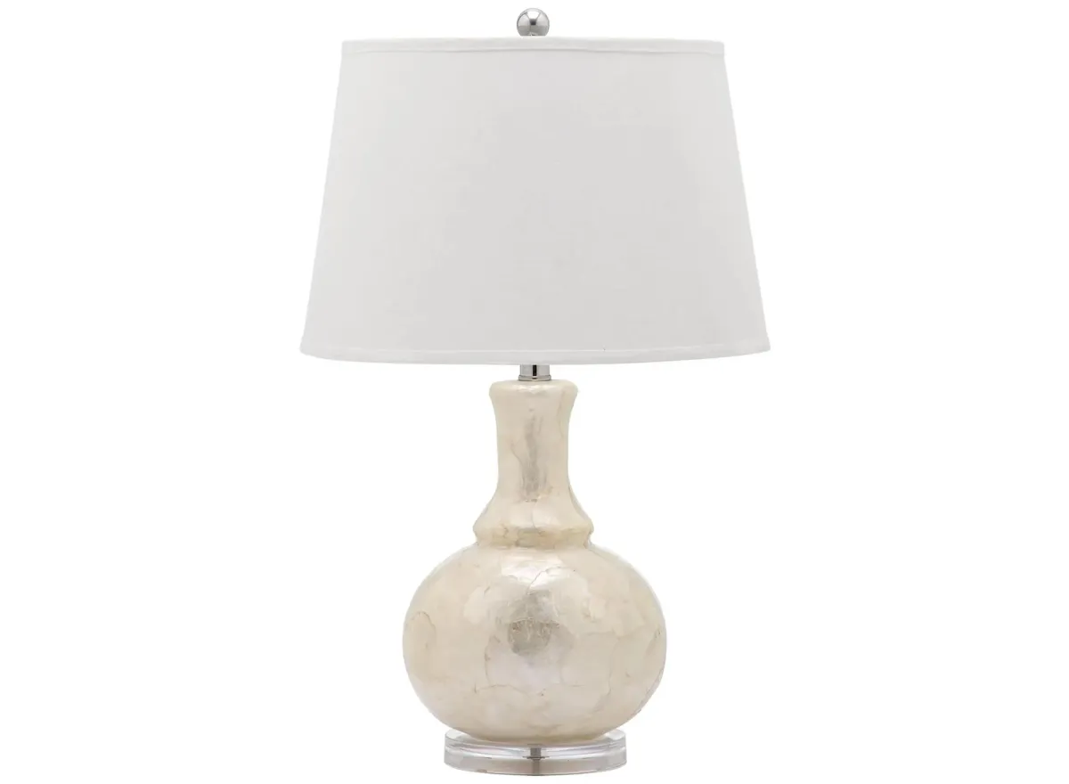 Christa Gourd Table Lamp in White by Safavieh