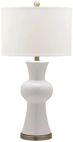 Arabelle Column Lamp in White by Safavieh