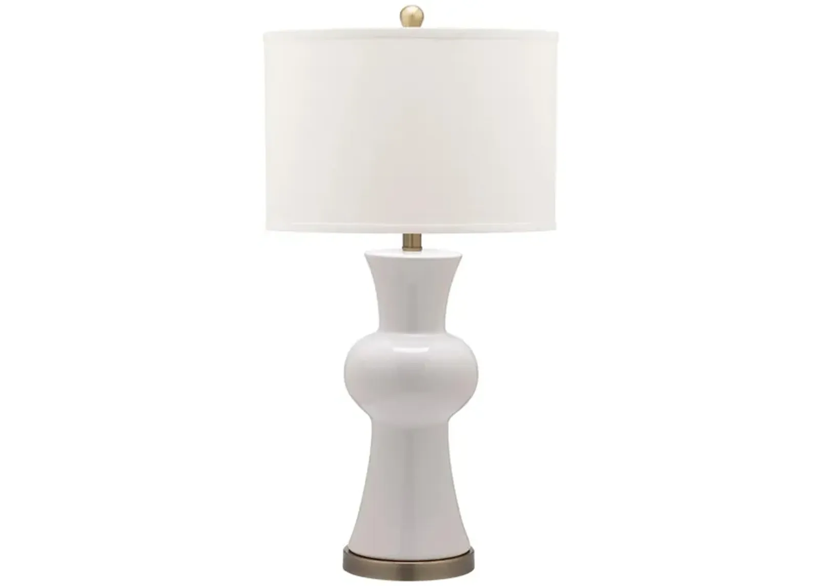 Arabelle Column Lamp in White by Safavieh