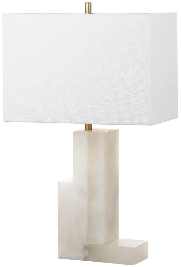 Dunes Alabaster Table Lamp in White by Safavieh