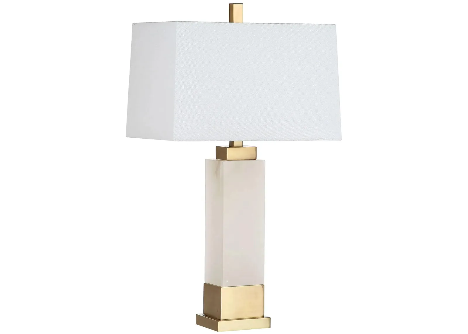 Lucian Alabaster Table Lamp in White by Safavieh