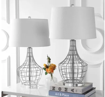 Rayden Table Lamp in Silver by Safavieh