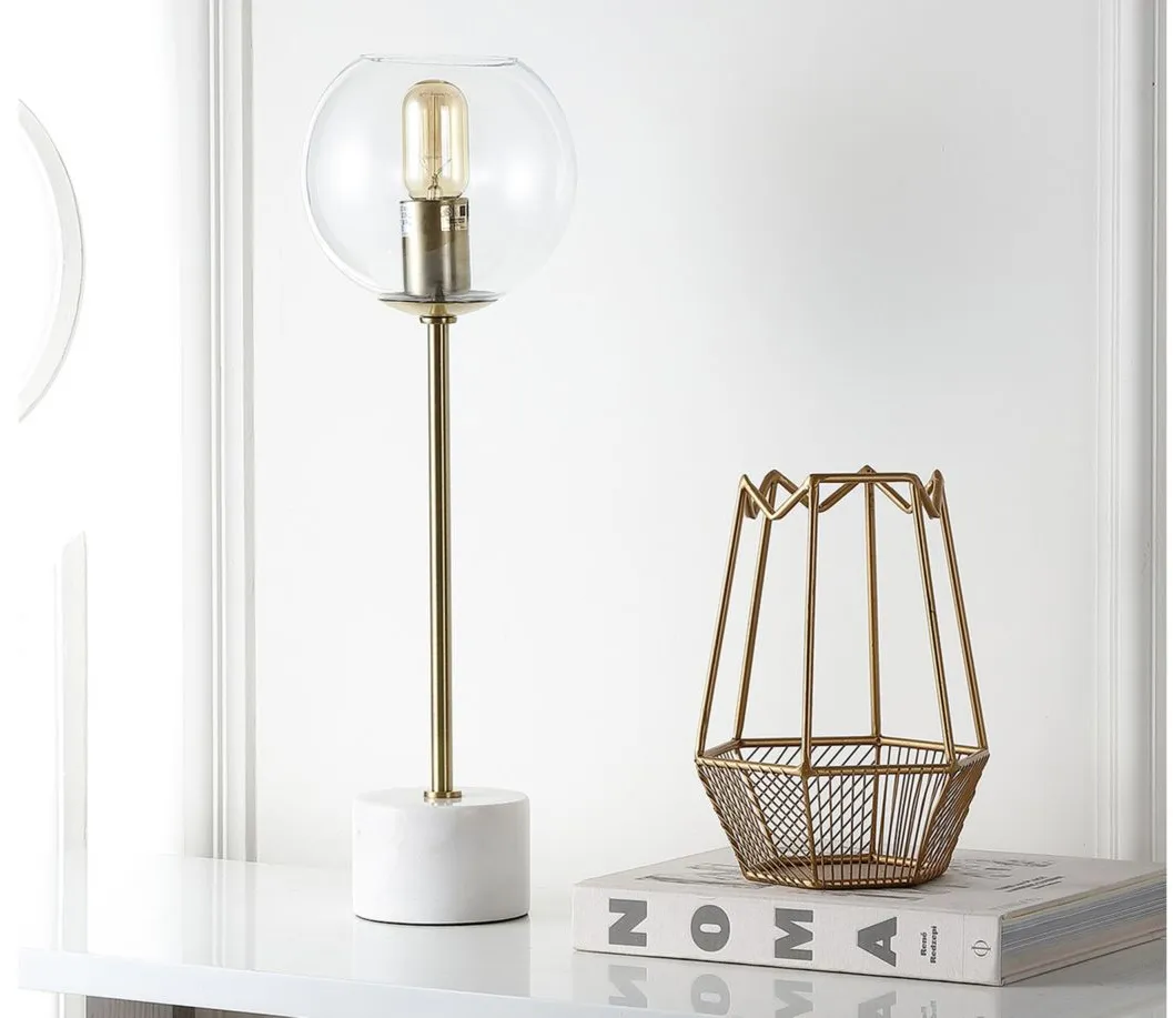 Valda Table Lamp in Brass by Safavieh