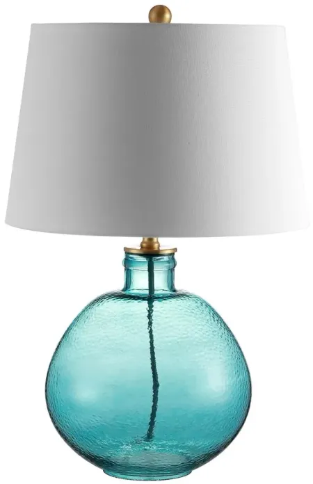 Marina Glass Table Lamp in Blue by Safavieh