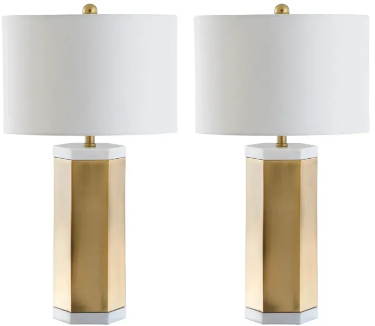 Rozella Table Lamp Set in Gold by Safavieh