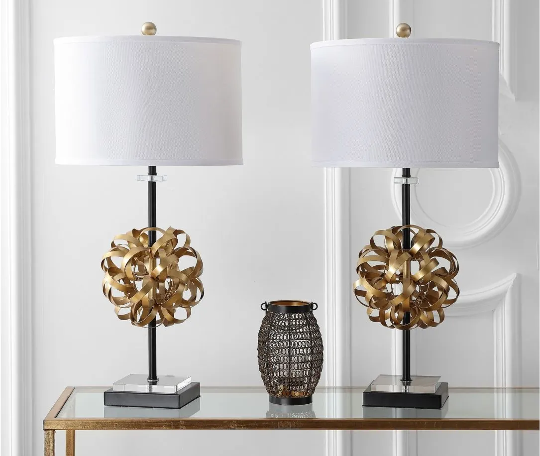 Jaxton Table Lamp Set in Gold by Safavieh