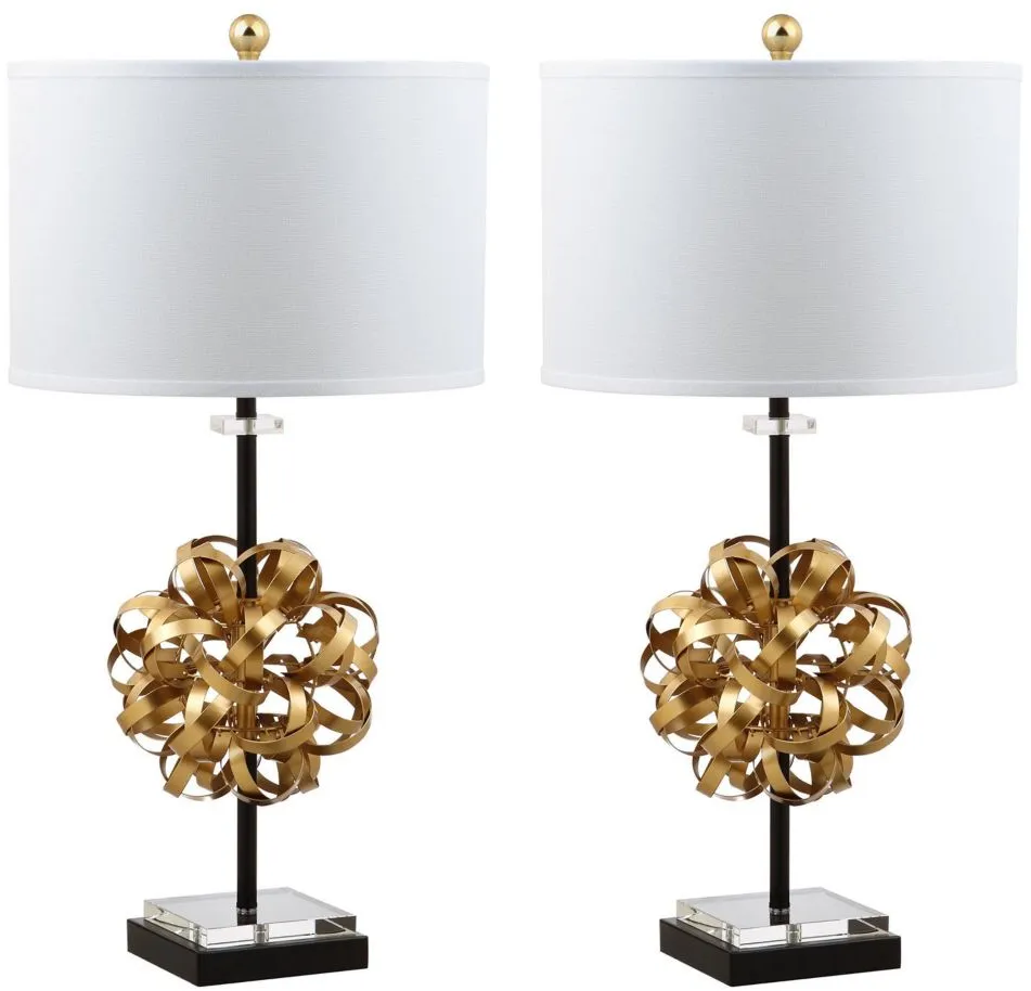 Jaxton Table Lamp Set in Gold by Safavieh