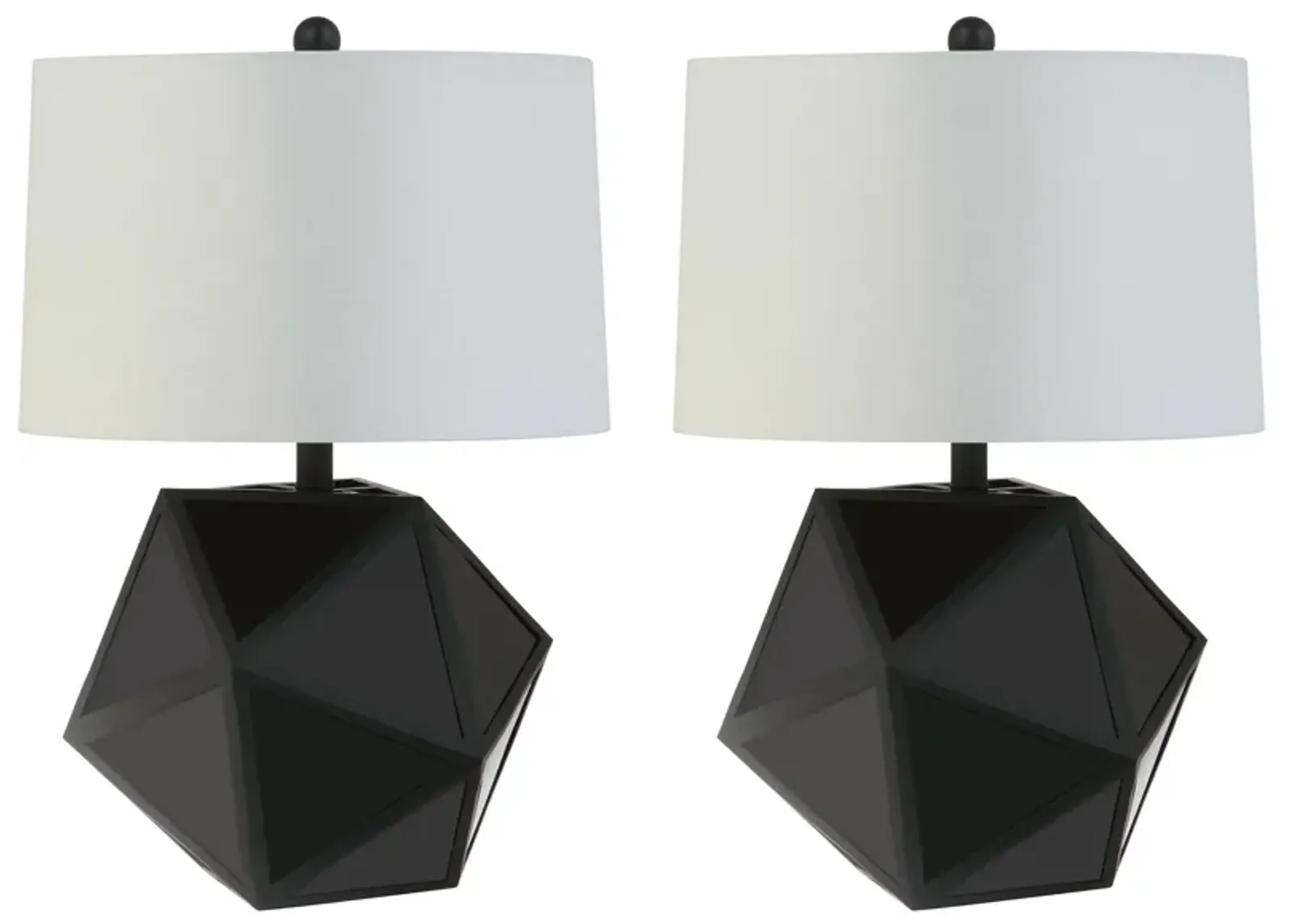 Adele Table Lamp Set in Black by Safavieh