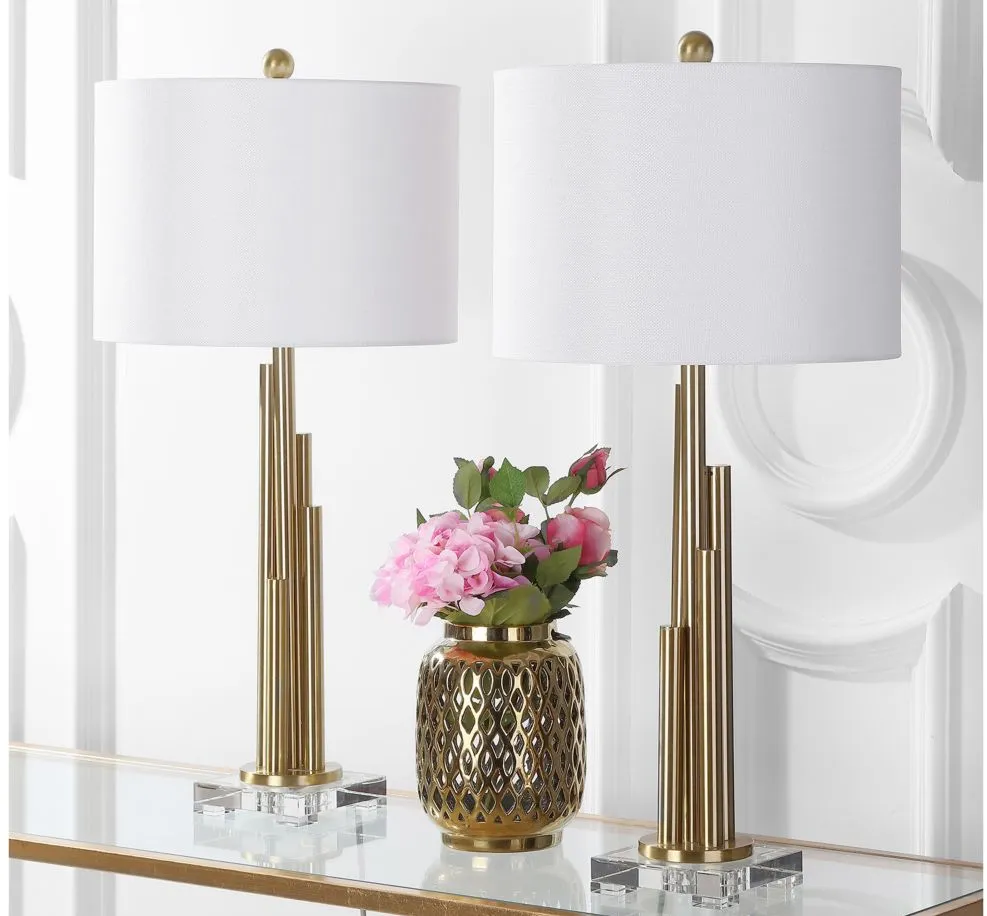 Aileen Table Lamp Set in Brass by Safavieh